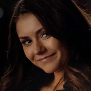 😊 ac93dc86 Elena Gilbert The Vampire Diaries Nina Dobrev, actress, portrait, woman, smiling telegram sticker