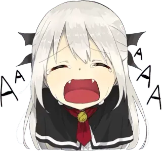 😭 4ad6b044 AAAA 哭, 动漫, 漫画, 可爱, 悲伤, 尖叫 telegram sticker