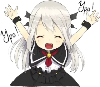 😄 82f3940b Ypa! 动漫, 可爱, 开心, 女孩, 卡通, 漫画 telegram sticker