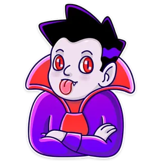 😝 98706983 Dracula vampire, dracula, halloween, monster, cartoon telegram sticker