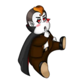 🤫 64e0a40d vampire, cartoon, character, halloween, monster, cute, dracula telegram sticker