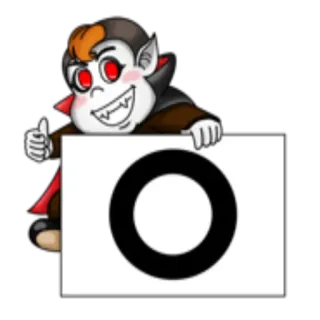 ⭕️ 6dd8f02b vampire, monster, cartoon, halloween, creature, thumbs up, circle telegram sticker