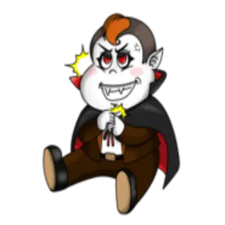 😠 9cafc2a4 vampire, cartoon, monster, halloween, sticker, creature, evil, dracula telegram sticker