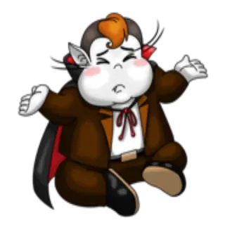 🤗 e43fbe9b vampire, cartoon, character, cute, monster telegram sticker