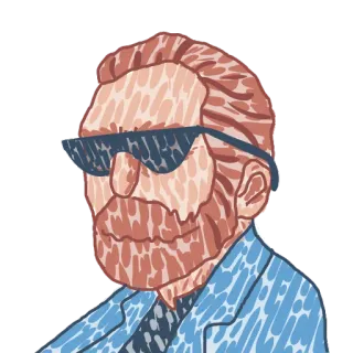😎 1793d827 Vincent van Gogh 반 고흐, 예술가, 화가, 초상화, 선글라스, 유명한 telegram sticker