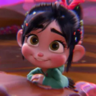 🩰 0ff4da69 Vanellope Wreck-It Ralph Cartoon, Disney, Süß, Vanellope von Schweetz, Ralph reichts whatsapp sticker