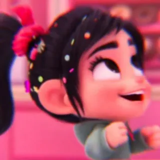 🩰 385e6b90 Vanellope von Schweetz Wreck-It Ralph vanellope, disney, ralph reichts, cartoon whatsapp sticker