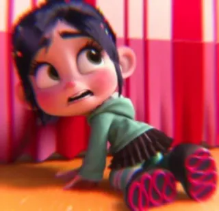 🩰 3ad9a3a2 Vanellope von Schweetz Wreck-It Ralph vanellope, wreck-it ralph, disney, charakter, film, zeichentrick whatsapp sticker