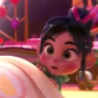 🩰 3b0f19b9 Vanellope Wreck-It Ralph Cartoon, Disney, Ralph reichts, Vanellope, Figur whatsapp sticker