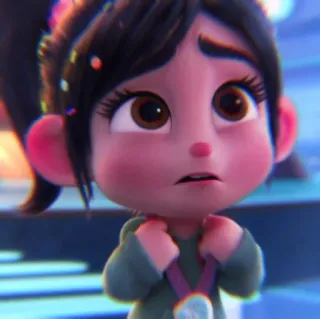 🩰 682d6323 Vanellope von Schweetz Wreck-It Ralph Cartoon, Animation, Film, Disney, Figur, Vanellope whatsapp sticker