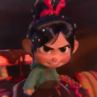 🩰 8950c655 Vanellope von Schweetz Wreck-It Ralph Cartoon, Wütend, Figur, Disney, Vanellope, Ralph reichts whatsapp sticker