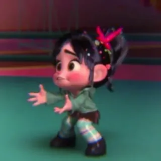🩰 b31e0047 Vanellope von Schweetz Wreck-It Ralph Cartoon, Disney, Vanellope, Ralph reichts, Figur, Mädchen whatsapp sticker