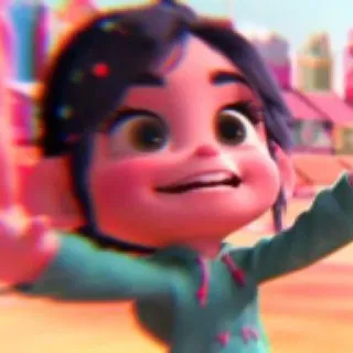 🩰 ebfe5a09 Vanellope Wreck-It Ralph Cartoon, Animation, Figur, Vanellope, Ralph reichts, Disney whatsapp sticker