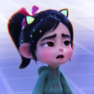 🩰 f0a5344d Vanellope von Schweetz Wreck-It Ralph Cartoon, Disney, Zeichentrick, Vanellope, Ralph reichts, Filmfigur whatsapp sticker