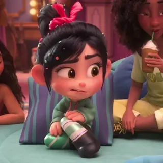 👾 0084c96a Vanellope von Schweetz Wreck-It Ralph 迪士尼, 公主, 卡通, 电影, 动画, 云妮洛普 telegram sticker