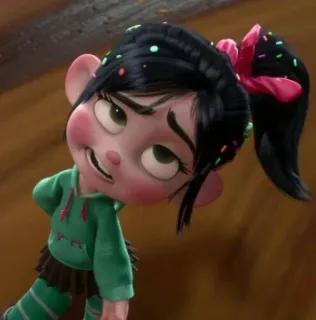 👾 80dacde5 Vanellope von Schweetz Wreck-It Ralph 卡通, 迪士尼, 角色, 云妮洛普, 无敌破坏王 telegram sticker