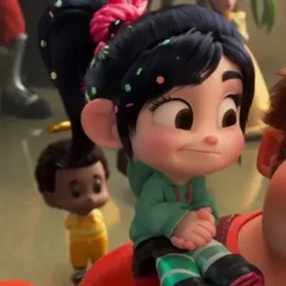 👾 afc1ea99 Vanellope von Schweetz Wreck-It Ralph 卡通, 无敌破坏王, 迪士尼, 云妮洛普, 角色 telegram sticker