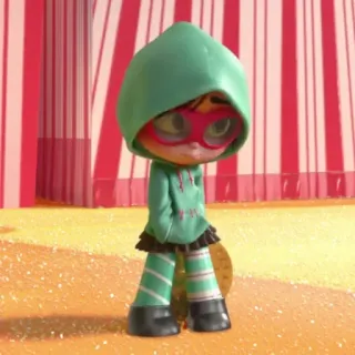 👾 ca0dbc13 Vanellope Von Schweetz Wreck-It Ralph 云妮洛普·冯·施韦茨, 无敌破坏王, 迪士尼, 角色, 卡通, 动画 telegram sticker