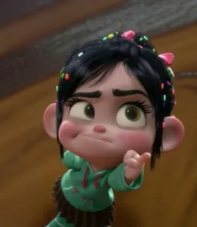 👾 cabfa38d Vanellope von Schweetz Wreck-It Ralph 卡通, 女孩, 可爱, 角色, 迪士尼, 无敌破坏王 telegram sticker
