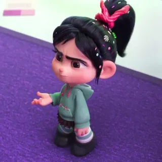 👾 da76c8c5 Vanellope von Schweetz Wreck-It Ralph 云妮洛普, 无敌破坏王, 迪士尼, 角色, 卡通, 甜, 女孩 telegram sticker