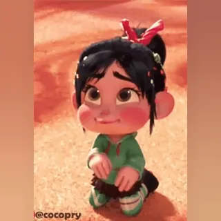 🤭 749ad6f5 Vanellope Wreck-It Ralph @cocopry 云妮洛普·冯·史威茨, 迪士尼, 无敌破坏王, 动画, 卡通, 角色 telegram sticker