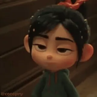 🤦‍♀ 852892df Vanellope von Schweetz Wreck-It Ralph @cocopry 云妮洛普, 无敌破坏王, 迪士尼, 卡通, 贴纸, 动画 telegram sticker