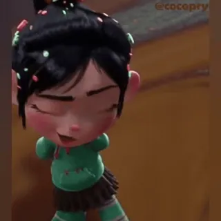😚 a9a911f5 Vanellope von Schweetz Wreck-It Ralph 云妮洛普, 无敌破坏王, 卡通, 动画, 迪士尼, 糖果, 女孩 telegram sticker