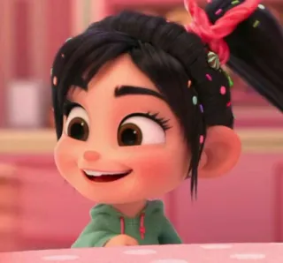 😍 2d5da69e Vanellope von Schweetz Wreck-It Ralph vanellope, wreck it ralph, disney, animated character, girl, sweet whatsapp sticker