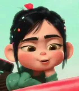 👀 770b3ddc Vanellope von Schweetz Wreck-It Ralph cartoon, movie, character, Vanellope, Disney, animated whatsapp sticker