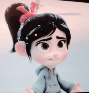 🎀 0c8d83dc Vanellope von Schweetz Wreck-It Ralph мультфильм, Дисней, Ванилопа, Ральф, анимационный, киногерой telegram sticker