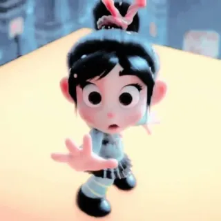 🎀 55c3a906 Vanellope von Schweetz Wreck-It Ralph мультяшный персонаж, мультфильм, девочка, Disney, Ванилопа, Ральф telegram sticker