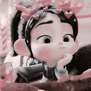 🎀 ee072310 Vanellope von Schweetz Wreck-It Ralph мультфильм, анимированный, персонаж, Ванилопа, Ральф, милый telegram sticker