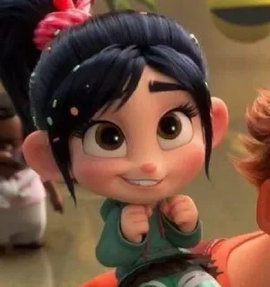 🍓 0db07765 Vanellope von Schweetz Wreck-It Ralph Мультфильм, Дисней, Ванилопа, Ральф, Персонаж, Стикер telegram sticker