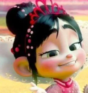 🍓 279a6294 Vanellope von Schweetz Wreck-It Ralph ванеллопа, ральф, дисней, мультфильм, принцесса, мульт, сахарные гонки telegram sticker