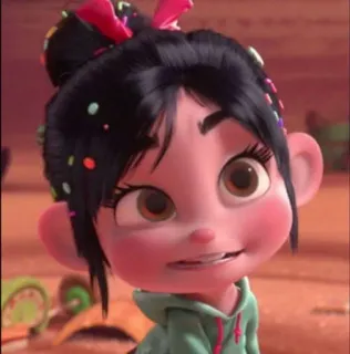 🍓 5bbc4d3d Vanellope von Schweetz Wreck-It Ralph ванеллопа, ральф, мультфильм, дисней, персонаж telegram sticker