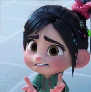 🍓 63631fe4 Vanellope von Schweetz Wreck-It Ralph Мультфильм, Дисней, Ральф, Ванилопа, Ванилопа фон Кекс, Персонаж telegram sticker