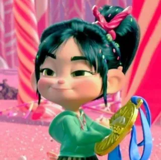 🍓 68f1da89 Vanellope von Schweetz Wreck-It Ralph Мультфильм, Анимация, Дисней, Ральф, Ванилопа, Ванилопа фон Кекс, Девочка telegram sticker