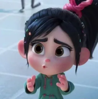 🍓 8e389a68 Vanellope von Schweetz Wreck-It Ralph Ванилопа, Ральф, Дисней, Персонаж, Мультфильм telegram sticker