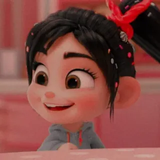 🍓 eb18cd5b Vanellope von Schweetz Wreck-It Ralph мультфильм, персонаж, Ванилопа, Ральф, милый telegram sticker
