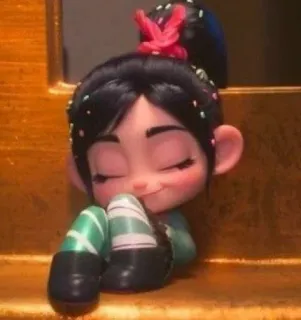 🍓 fc1406f6 Vanellope von Schweetz Wreck-It Ralph мультфильм, Дисней, Ванилопа, Ральф, персонаж telegram sticker