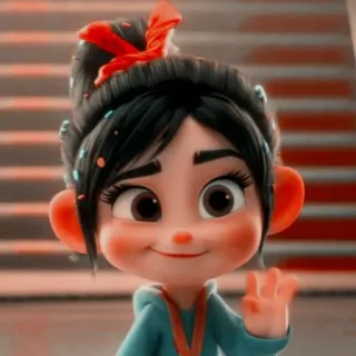 ✨ 560a0059 Vanellope von Schweetz Wreck-It Ralph 卡通, 角色, 电影, 女孩, 动漫 telegram sticker