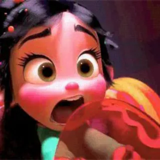 ✨ 92a8b49c Vanellope Wreck-It Ralph 卡通, 云妮洛普, 无敌破坏王, 迪士尼, 动画 telegram sticker