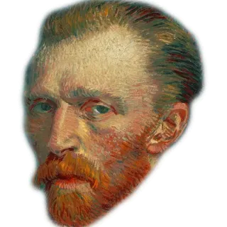 ❤ 04307800 Vincent van Gogh ศิลปะ, ภาพเหมือน, ภาพวาด, ศิลปิน, แวนโก๊ะ telegram sticker