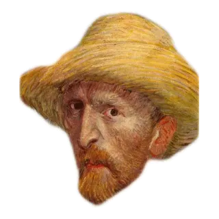 ❤ abf0a905 Vincent van Gogh ภาพเหมือน, ศิลปิน, แวนโก๊ะ, ภาพวาด telegram sticker