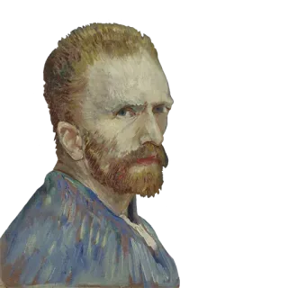👩‍🎨 78817bc8 Vincent van Gogh potret, artis, pelukis, van Gogh, pasca-impresionisme, seni, self-portrait telegram sticker