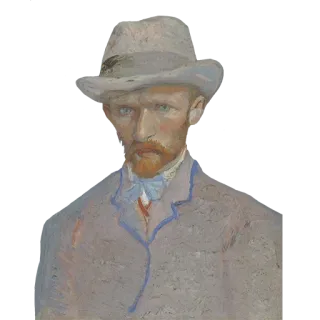 👩‍🎨 dba88bfa Vincent van Gogh van gogh, potret, seni, lukisan, potret diri, artis telegram sticker