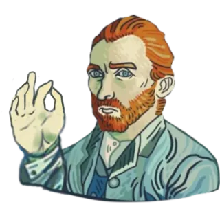 👌 e95a7776 Vincent van Gogh ゴッホ, アート, アーティスト, 肖像画, 絵画 whatsapp sticker
