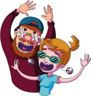 🤘 13aef07f танцы, вечеринка, дискотека, мультфильм, праздник, веселье, дружба telegram sticker