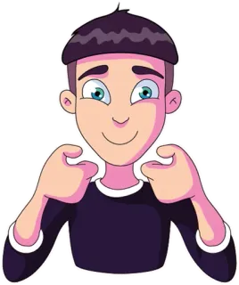 👍 ab66d72a мультфильм, человек, персонаж, иллюстрация, портрет telegram sticker