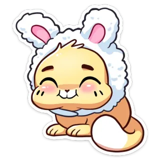 🐰 66e8b80a กระต่าย, น่ารัก, สัตว์, การ์ตูน, มีขน telegram sticker